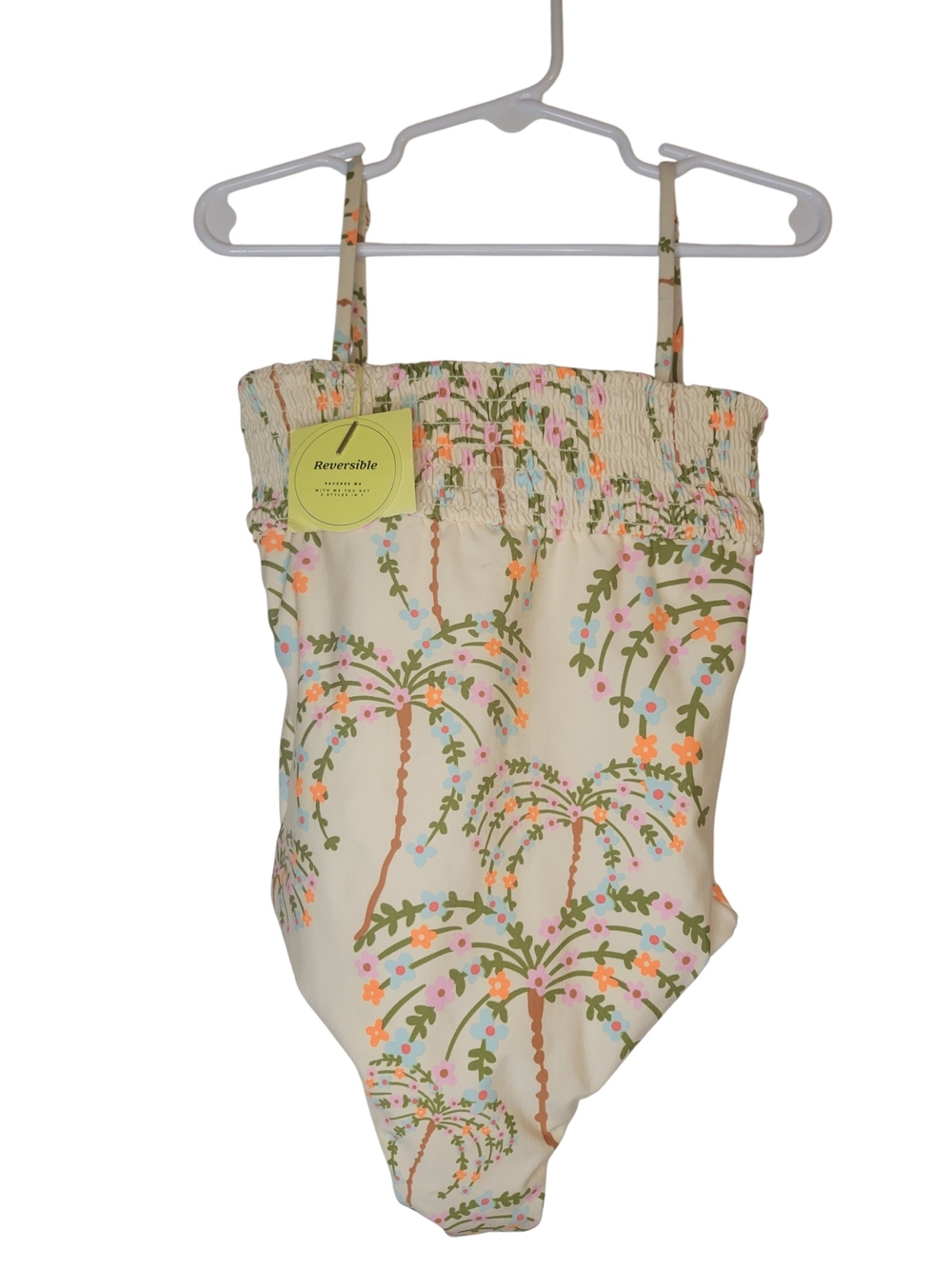 Maaji Yvette Girls Reversible Kids One-Piece Swimsuit - Cream Floral